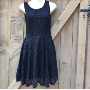 NWT size L black lace dress